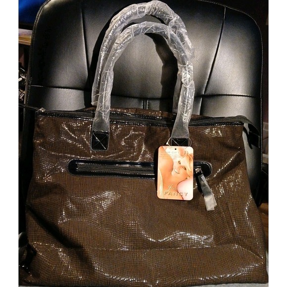 Jessica Simpson‎ Brown Slouch Tote Bag Jessica's Fancy NWT! - Picture 1 of 8